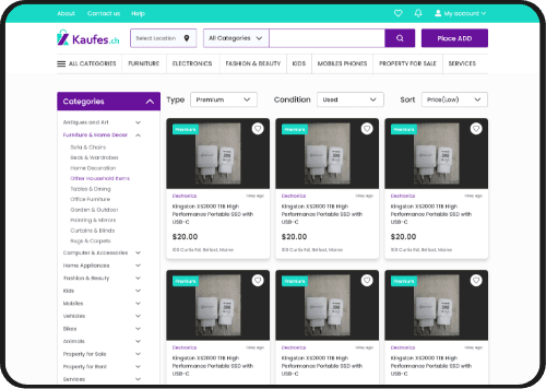 Kaufes ist ein Online-Marktplatz für vertrauenswürdige Käufer und Verkäufer.